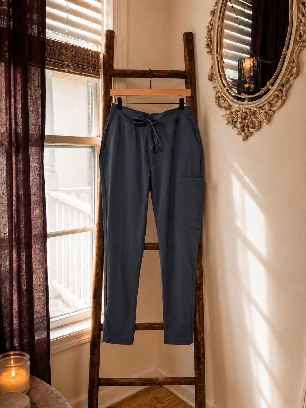 Mandala Women's Gray Scrub Pants